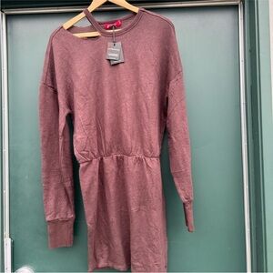 Elegant Brown Long Sleeve Dress